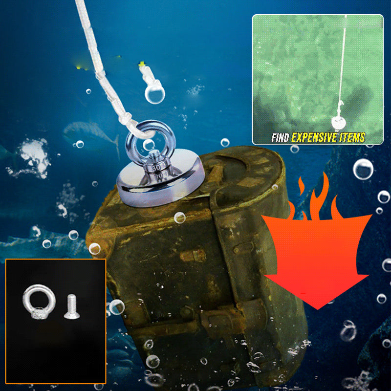 🧲 50 % DE RÉDUCTION EN CE MOMENT ! ⚓ Kit d'aimants de sauvetage pour eaux profondes – Puissance d'attraction élevée, résistant à la rouille et durable – Idéal pour la chasse au trésor et la récupération sous-marine 💰