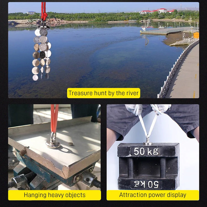 🧲 50 % DE RÉDUCTION EN CE MOMENT ! ⚓ Kit d'aimants de sauvetage pour eaux profondes – Puissance d'attraction élevée, résistant à la rouille et durable – Idéal pour la chasse au trésor et la récupération sous-marine 💰