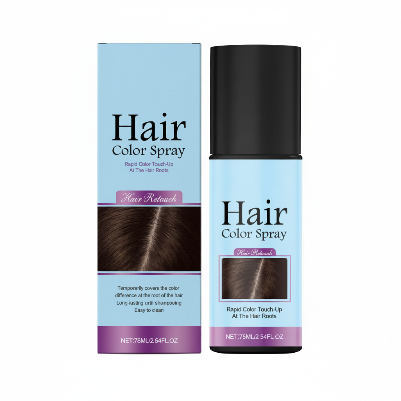 Spray colorant temporaire pour retoucher les racines