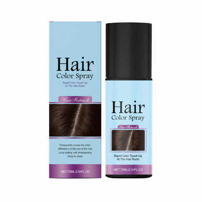 Spray colorant temporaire pour retoucher les racines