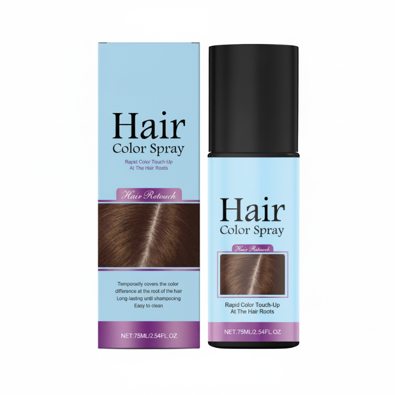 Spray colorant temporaire pour retoucher les racines