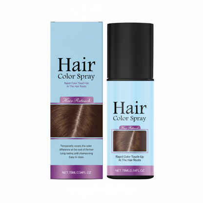 Spray colorant temporaire pour retoucher les racines