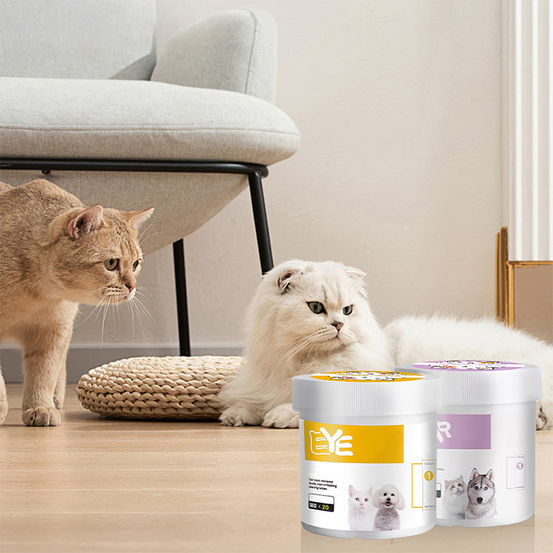 🌿 1 acheté 1 offert 🐶 Lingettes nettoyantes yeux et oreilles – À base de plantes, sans parfum, nettoie en douceur les yeux et les oreilles de votre compagnon à quatre pattes 🐱💚