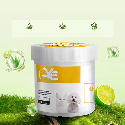 🌿 1 acheté 1 offert 🐶 Lingettes nettoyantes yeux et oreilles – À base de plantes, sans parfum, nettoie en douceur les yeux et les oreilles de votre compagnon à quatre pattes 🐱💚