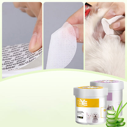 🌿 1 acheté 1 offert 🐶 Lingettes nettoyantes yeux et oreilles – À base de plantes, sans parfum, nettoie en douceur les yeux et les oreilles de votre compagnon à quatre pattes 🐱💚