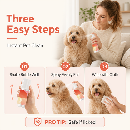 Vaporisateur nettoyant doux à l'eau ionisée pour animaux de compagnie