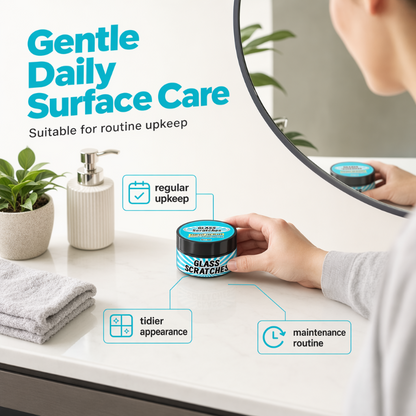 🔥Promotion exceptionnelle : 57 % de réduction🔥 Pâte polyvalente pour réparer les rayures sur le verre – 50 g, pour fenêtres, miroirs et vitres de voiture