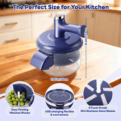 🍏🛒 -50% ! 🥗Éplucheur & Mixeur Électrique 2-en-1 – Épluchage Automatique, Multifonction & Facile à Utiliser.