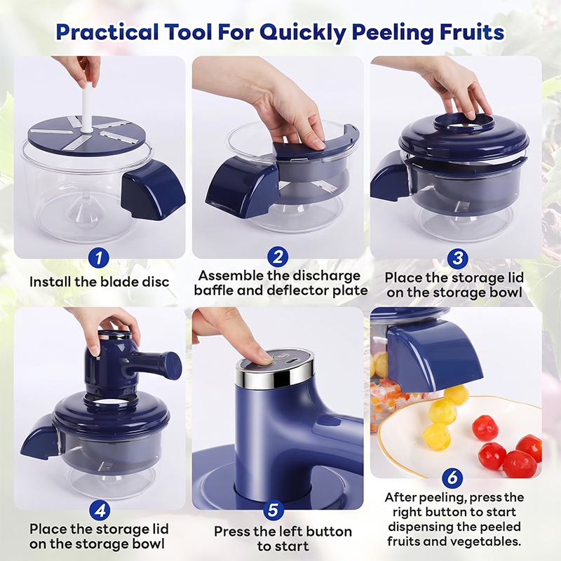 🍏🛒 -50% ! 🥗Éplucheur & Mixeur Électrique 2-en-1 – Épluchage Automatique, Multifonction & Facile à Utiliser.