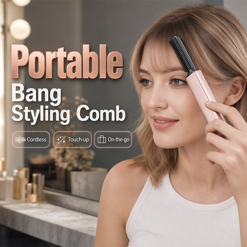 🎉 SOLDES 2027 – 50% ! PLUS DE 26 000 VENDUES ! 💰 Peigne Portatif pour Franges – Plastique – Sans Fil & Chauffant Doux for Retouches Rapides