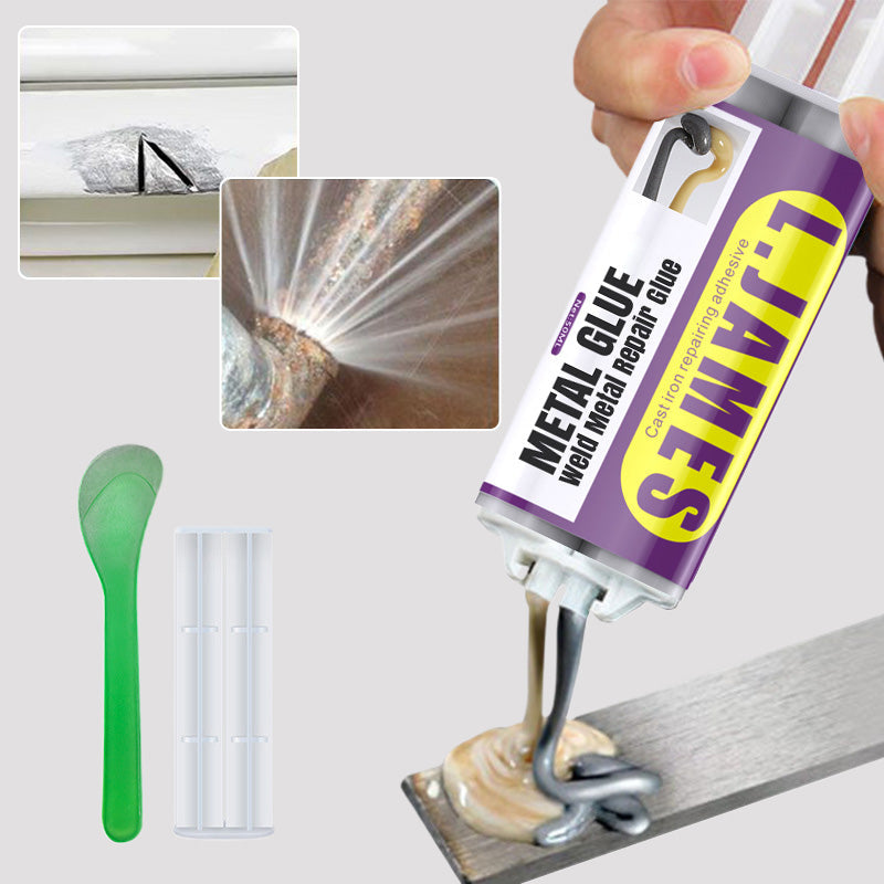🚗💨 50 % DE RÉDUCTION ! Colle de réparation pour métaux « Weld » – Répare les pots d'échappement, les tuyaux métalliques et bien plus encore. Durcit à température ambiante – poncez, percez et peignez après durcissement ! 🌟💪