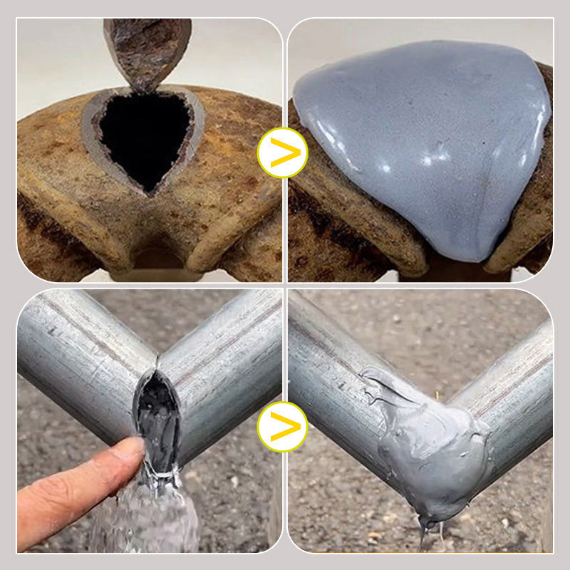 🚗💨 50 % DE RÉDUCTION ! Colle de réparation pour métaux « Weld » – Répare les pots d'échappement, les tuyaux métalliques et bien plus encore. Durcit à température ambiante – poncez, percez et peignez après durcissement ! 🌟💪