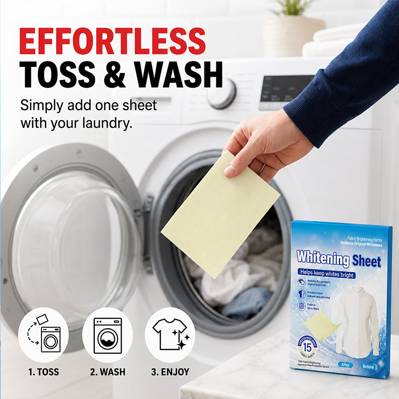 Feuilles blanchissantes pour le linge, pour éliminer le jaunissement