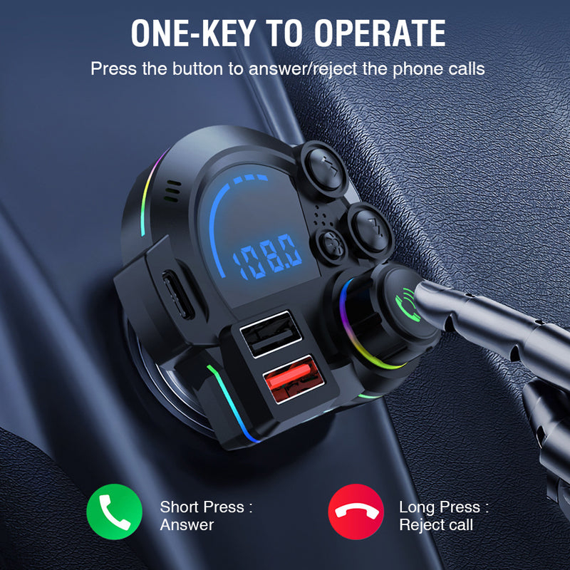 📢📢50 % DE RÉDUCTION !! ⏰Émetteur FM double pour voiture à recharge rapide