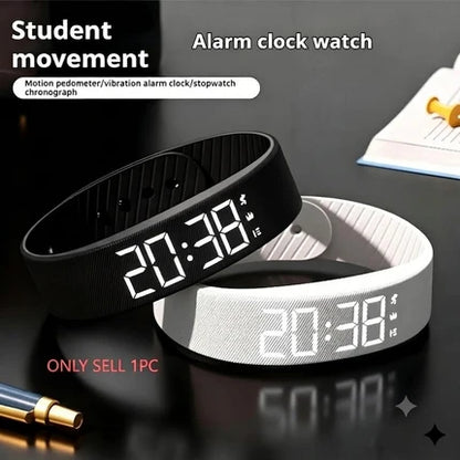 ⌚ Réveil vibrant silencieux DREANNO® - Dispositif de réveil à porter au poignet pour les gros dormeurs, évite de déranger votre partenaire, 2 niveaux d'intensité, jusqu'à 10 alarmes, batterie rechargeable de plus de 40 jours