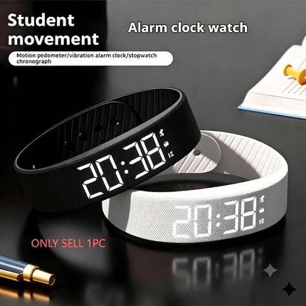 ⌚ Réveil vibrant silencieux DREANNO® - Dispositif de réveil à porter au poignet pour les gros dormeurs, évite de déranger votre partenaire, 2 niveaux d'intensité, jusqu'à 10 alarmes, batterie rechargeable de plus de 40 jours