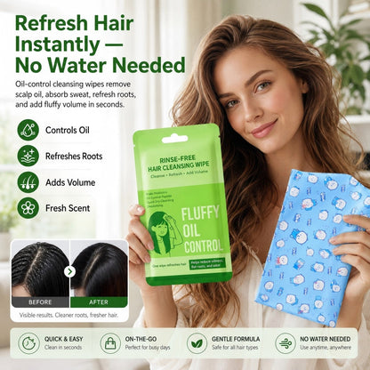 Lingettes nettoyantes pour cheveux sans eau, portables