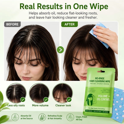 Lingettes nettoyantes pour cheveux sans eau, portables