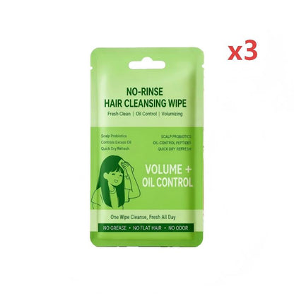 Lingettes nettoyantes pour cheveux sans eau, portables