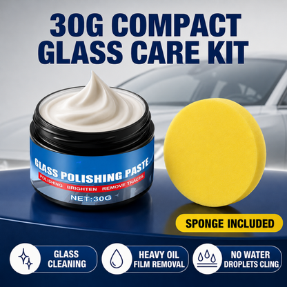 🔥57 % DE RÉDUCTION🔥 Produit pour éliminer les traces d'huile sur les vitres de voiture – Élimine les reflets et les traces laissées par les essuie-glaces, repousse la pluie, convient à tous les types de vitres – Éponge incluse ! 🚗