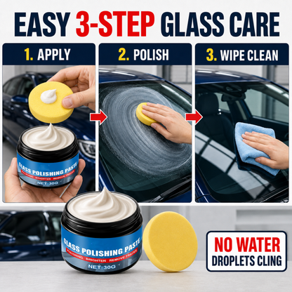 🔥57 % DE RÉDUCTION🔥 Produit pour éliminer les traces d'huile sur les vitres de voiture – Élimine les reflets et les traces laissées par les essuie-glaces, repousse la pluie, convient à tous les types de vitres – Éponge incluse ! 🚗