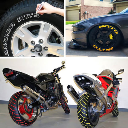 🚗✨ Feutre à peinture pour pneus à base d'huile : marquage imperméable, durable et personnalisé ! 🛡️