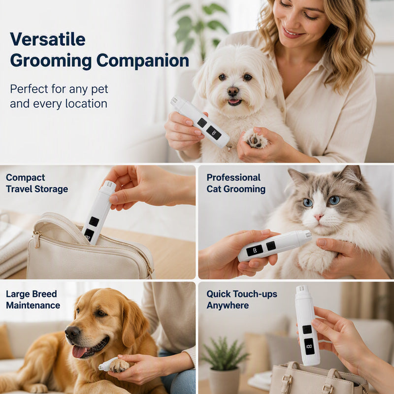 Lime électrique pour griffes d'animaux de compagnie avec affichage LED de l'autonomie