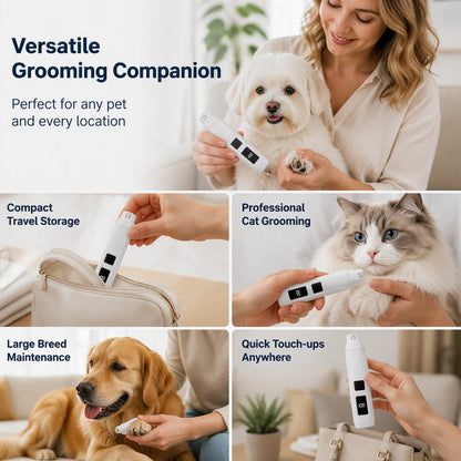 Lime électrique pour griffes d'animaux de compagnie avec affichage LED de l'autonomie