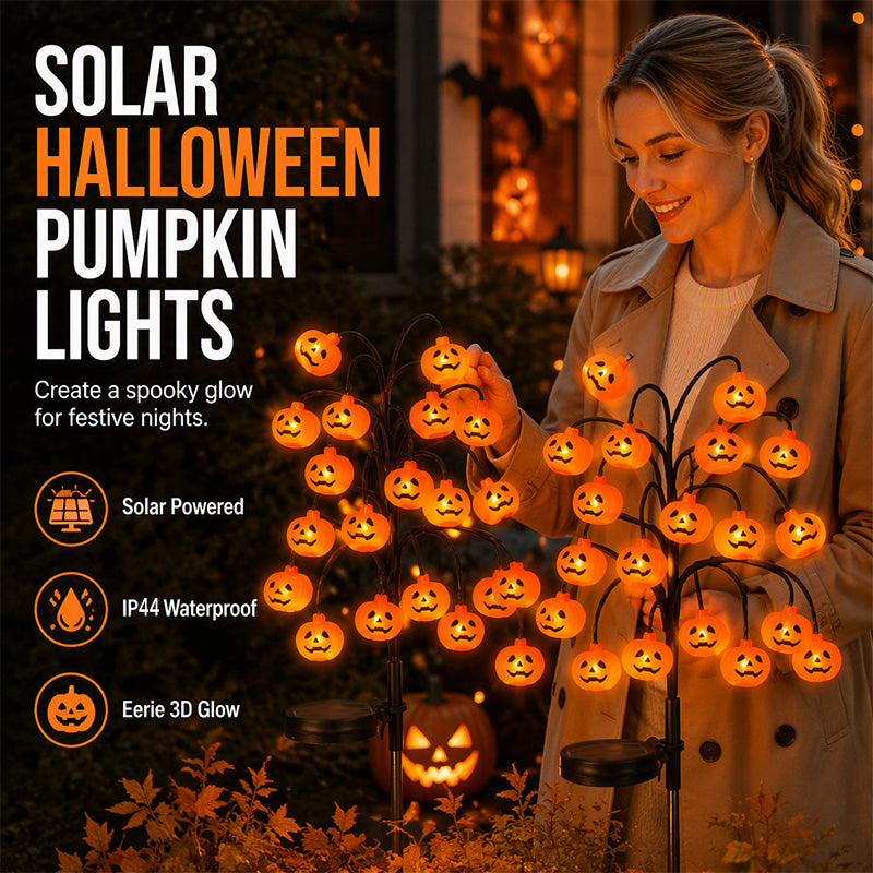 🥳 PROMOTION DU MOMENT 2026 🥳💞 PLUS DE 50 000 EXEMPLAIRES VENDUS ! 🎃🦇 50 % DE RÉDUCTION ! 👻 Guirlande lumineuse solaire étanche « citrouille d'Halloween »