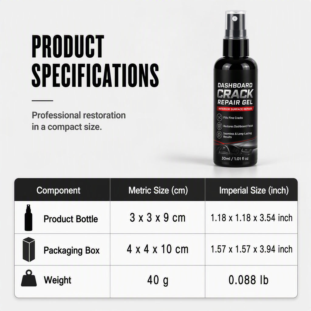Gel de réparation professionnel pour tableau de bord de voiture