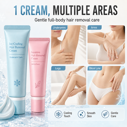 🥳COUP DE CŒUR 2026🥳 Crème dépilatoire – Enrichie en huiles de rose et de lavande, niacinamide éclaircissante – Inhibe la repousse, pour une peau douce et lisse plus longtemps ! 💖💨