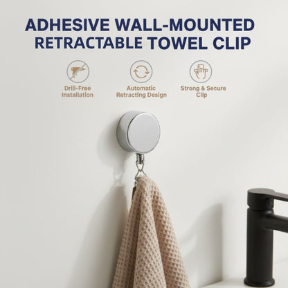 ❄️Summerfresh : 50 % de réduction ! ✨ Pince à essuie-tout rétractable autocollante – Support à enroulement automatique de 65 cm pour torchons et lavettes