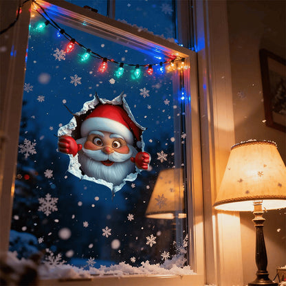 🎅Autocollants muraux 3D « La surprise du Père Noël »