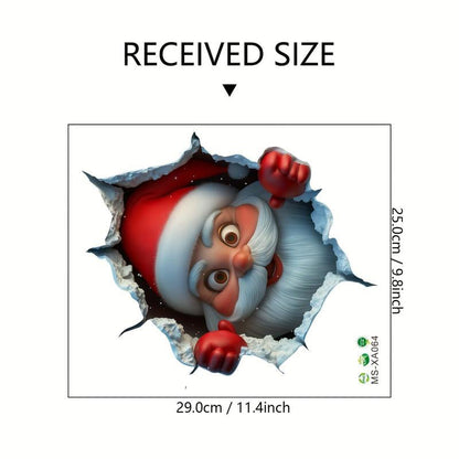 🎅Autocollants muraux 3D « La surprise du Père Noël »