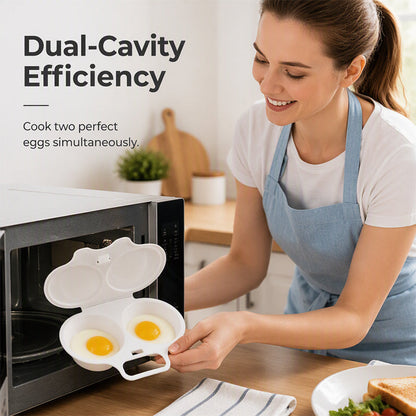 ⏳🔥57 % DE RÉDUCTION POUR UNE DURÉE LIMITÉE ! ⏰Cuiseur à œufs pour micro-ondes à double compartiment – Cuisson rapide sans huile, en PP de qualité alimentaire et polyvalent. Idéal pour les matins pressés : un petit-déjeuner sain en quelques minutes ! ⚡🍳