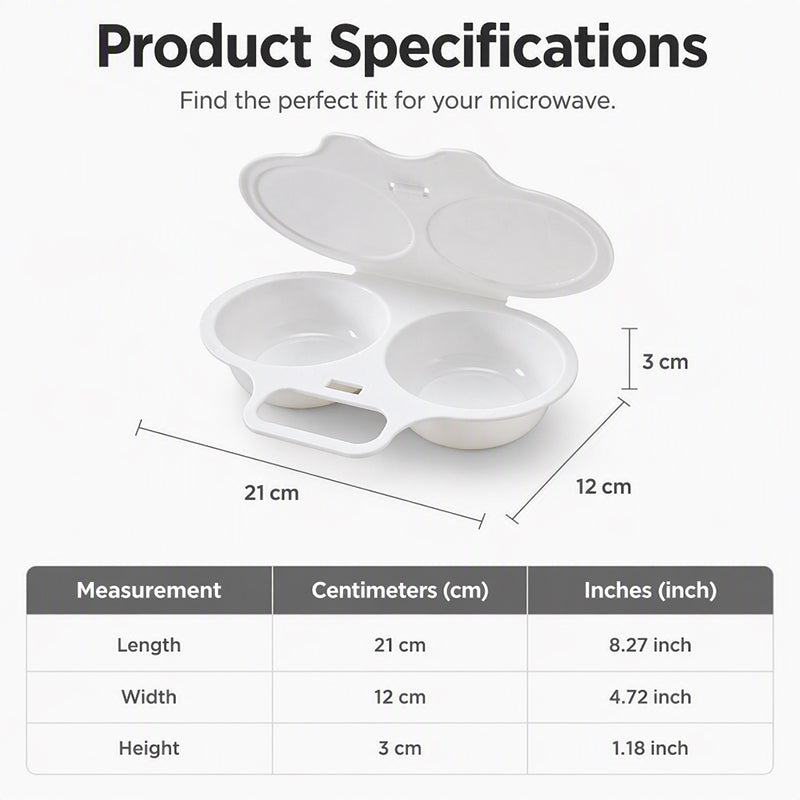 ⏳🔥57 % DE RÉDUCTION POUR UNE DURÉE LIMITÉE ! ⏰Cuiseur à œufs pour micro-ondes à double compartiment – Cuisson rapide sans huile, en PP de qualité alimentaire et polyvalent. Idéal pour les matins pressés : un petit-déjeuner sain en quelques minutes ! ⚡🍳