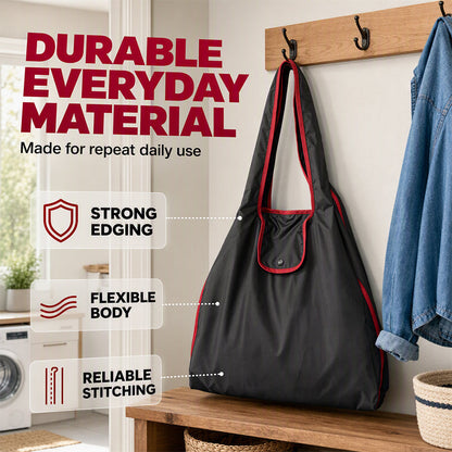 📢📢 50 % DE RÉDUCTION !! ⏰🛍️ Sac à provisions pliable et réutilisable – Spacieux, léger et lavable en machine ! 🛒💪