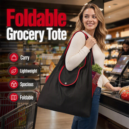 📢📢 50 % DE RÉDUCTION !! ⏰🛍️ Sac à provisions pliable et réutilisable – Spacieux, léger et lavable en machine ! 🛒💪