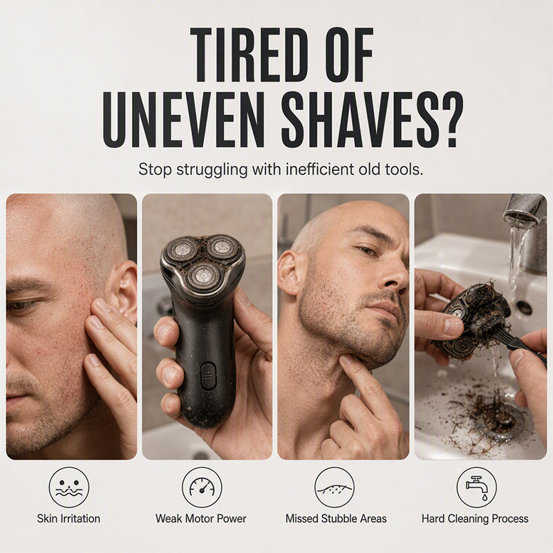 💥🛍️ -55% ! ✂️ Tondeuse Électrique 2-en-1 pour Crâne Rasé et Barbe – 30 Lames de Précision, Confort Flottant 360° & Affichage Digital.