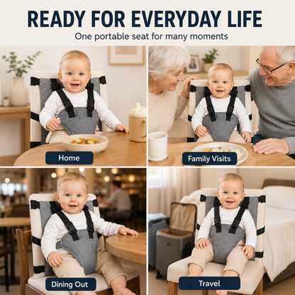 👶Sangle de sécurité pour chaise haute portable pour bébé