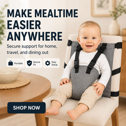 👶Sangle de sécurité pour chaise haute portable pour bébé