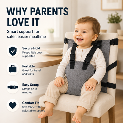 👶Sangle de sécurité pour chaise haute portable pour bébé