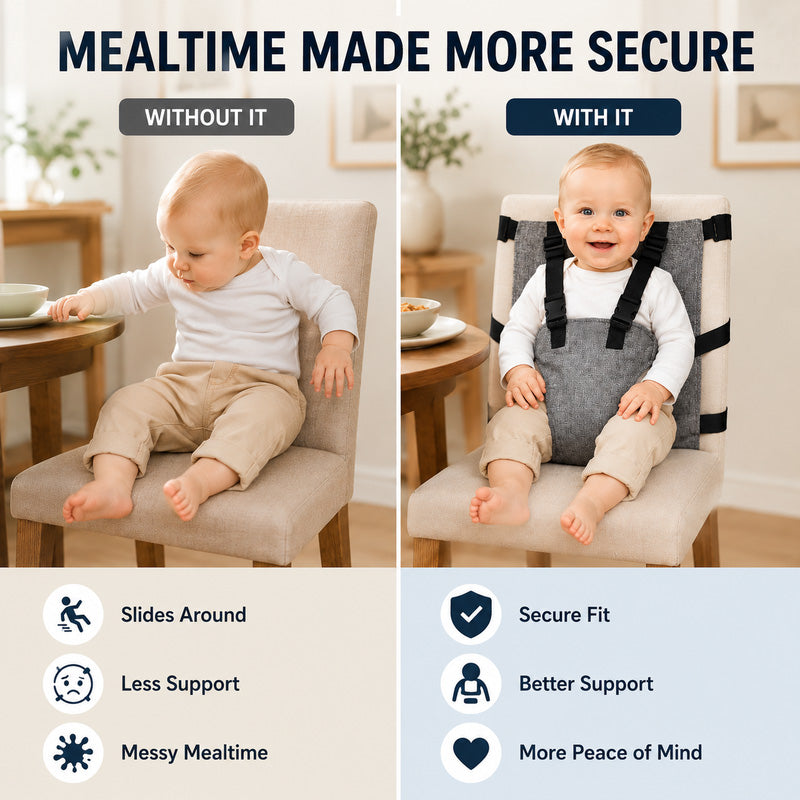 👶Sangle de sécurité pour chaise haute portable pour bébé