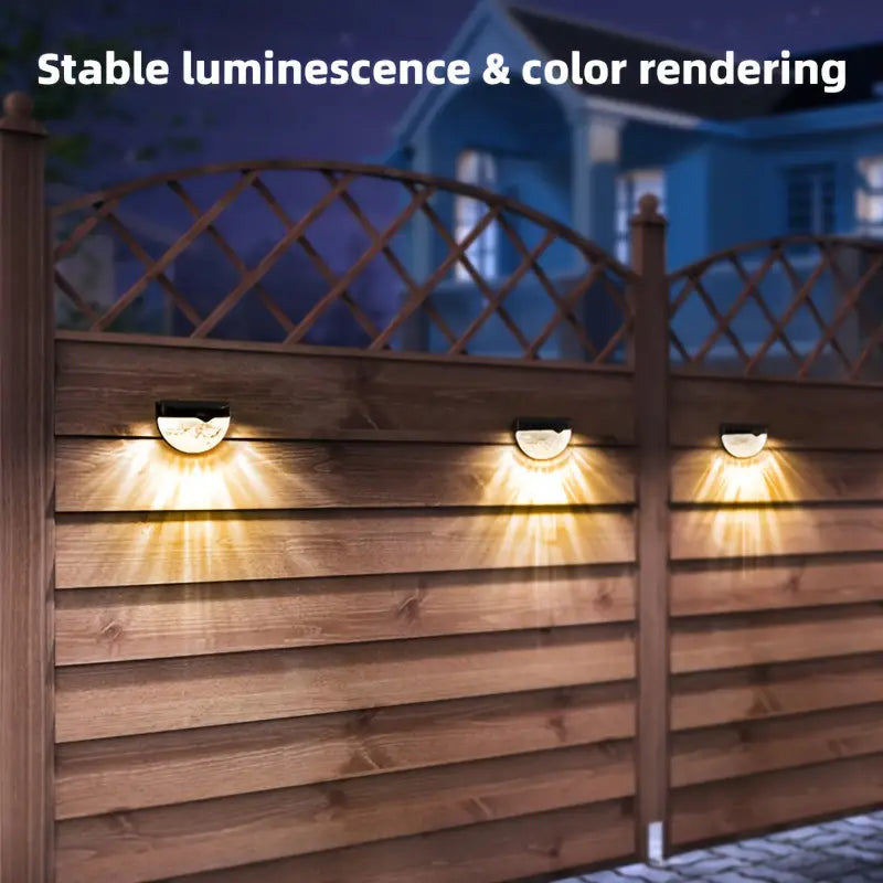 Luminaires solaires décoratifs et étanches pour clôtures, destinés à un usage extérieur