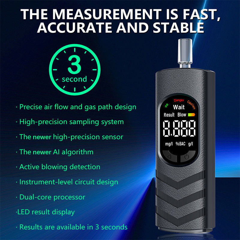 📢📢50 % DE RÉDUCTION !! ⏰🚔Alcootest rechargeable avec écran LCD et message vocal