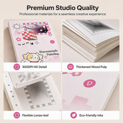📢📢50 % DE RÉDUCTION !! ⏰Livre de dessin stéréoscopique en 3D pour enfants, avec des activités de coloriage et de découpage