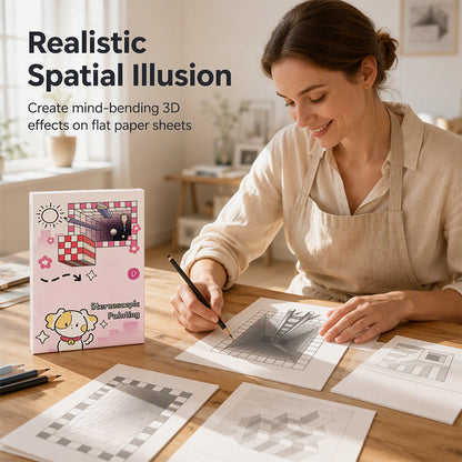📢📢50 % DE RÉDUCTION !! ⏰Livre de dessin stéréoscopique en 3D pour enfants, avec des activités de coloriage et de découpage