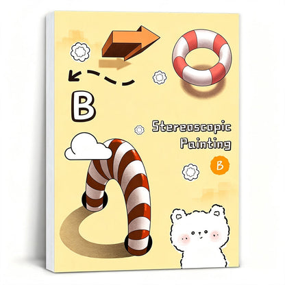 📢📢50 % DE RÉDUCTION !! ⏰Livre de dessin stéréoscopique en 3D pour enfants, avec des activités de coloriage et de découpage
