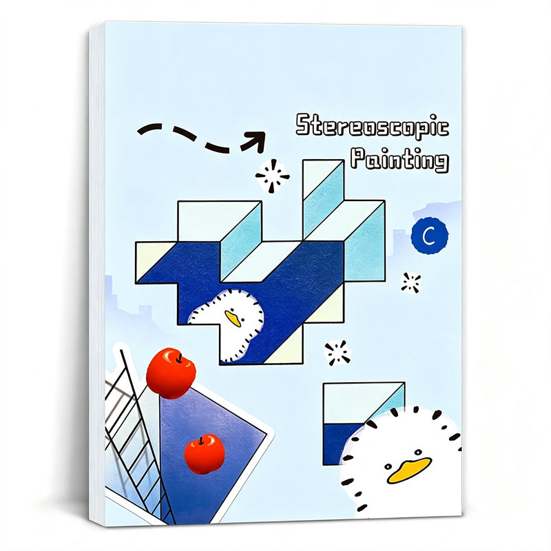 📢📢50 % DE RÉDUCTION !! ⏰Livre de dessin stéréoscopique en 3D pour enfants, avec des activités de coloriage et de découpage