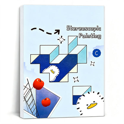 📢📢50 % DE RÉDUCTION !! ⏰Livre de dessin stéréoscopique en 3D pour enfants, avec des activités de coloriage et de découpage